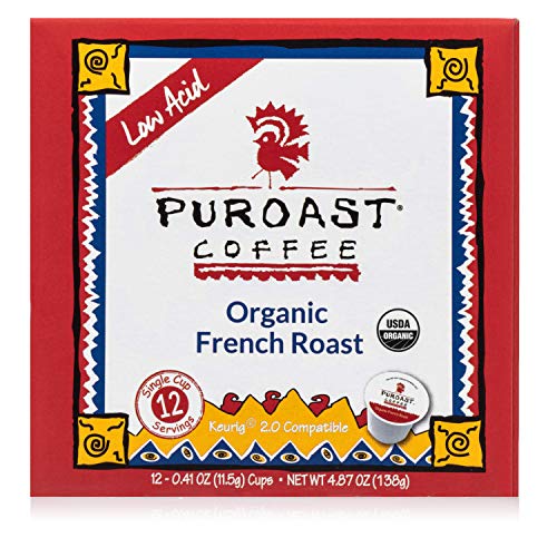 Puroast Low Acid Coffee SingleServe Pods, Bold House Blend, High