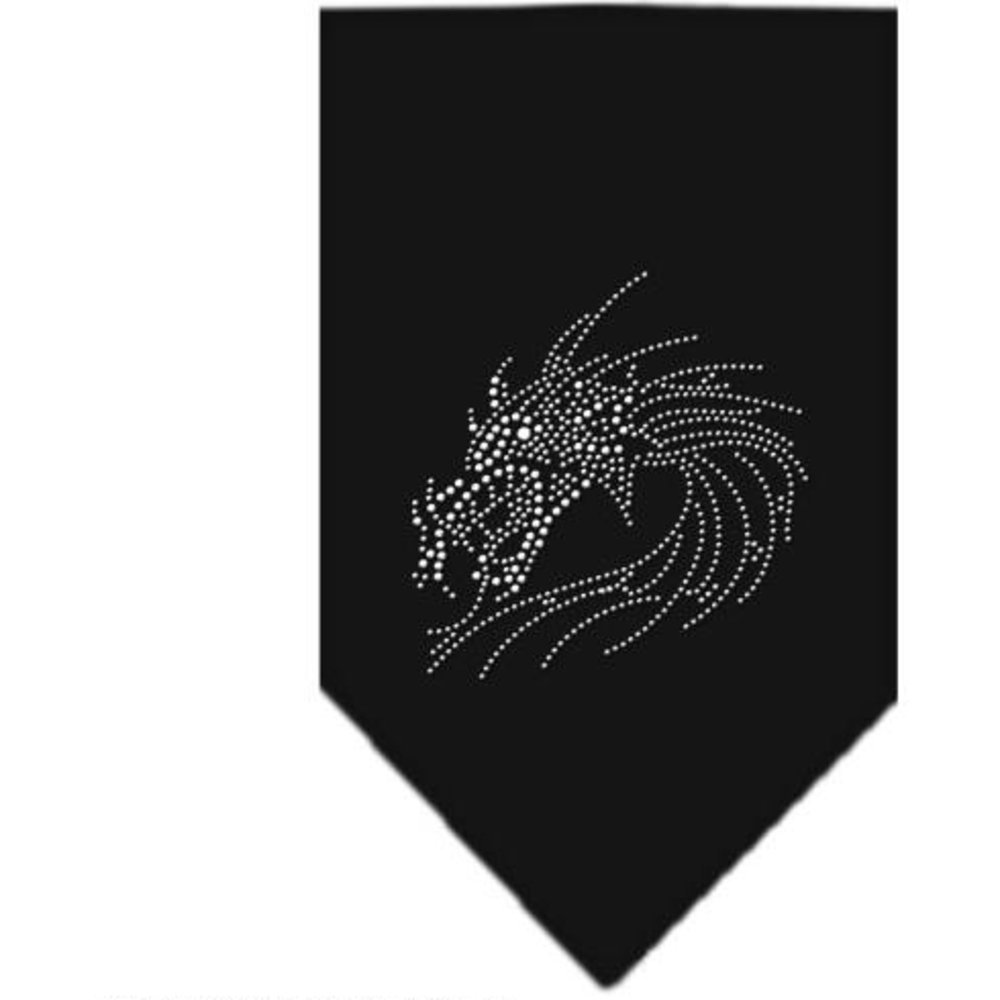 Mirage Dragon Rhinestone Bandana, Small, Black