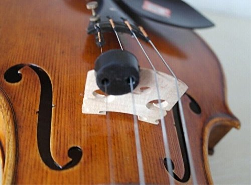 image for Honbay 2pcs Black Rubber Round Violin Viola Mute