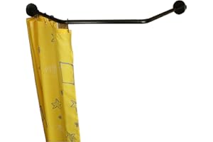 Sikaiqi Stretchable 304 Stainless L Shaped Bathroom Bathtub Corner Shower Curtain Rod Rack(Diamond Shaped Black, Length on Both Sides: 17"-25.6",Middle Width:20"-26")