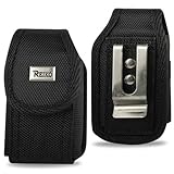 Heavy Duty Rugged Camping, Hiking, Outdoors Contractor Vertical Canvas Case for Samsung Rugby 3, Rugby III with Belt Loop, Metal Clip and Velcro Closure. Comes with Radiation Shield.
