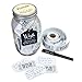 Top Shelf Everyday Wish Jar Kit with 100 Tickets, Pen, and Decorative Lid, Clear