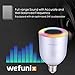 Bluetooth LED Light Bulb Speaker Smart Bulb, Wefunix App Controlled 5W E26 E27 RGB Changing Lamp Dimmable Light Colorful LED, Bluetooth Speaker with (Silver)