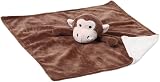 CREVENT Cozy Plush Baby Security Blanket Lovey Brown Monkey 34x34cm view 5
