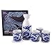 Happy Sales HSSS-DRG11, Royal Dragon Sake Set, White and Blue