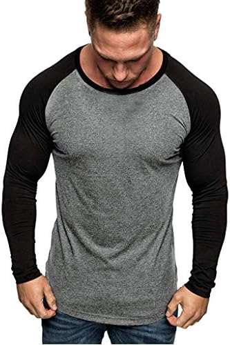 Men Raglan Long Sleeve Hip Hop Vintage Basic T Shirt Baseball Tee Shirt