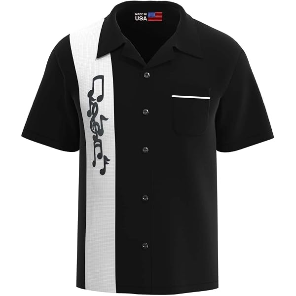 Amazon.com: Bowling Retro Camp Camisa de manga corta para hombre