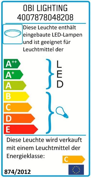 Obi 804820 Lampara De Techo Halogena Led Amazon Es Hogar