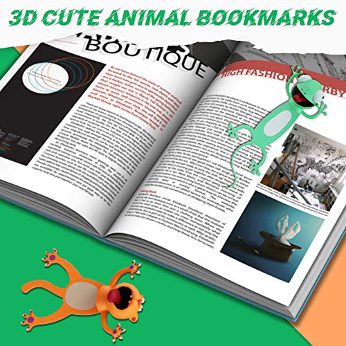 Wacky Bookmarks,3D Cartoon Bookmark Funny and Original Bookmark,Boys and Grils Cute Bookmarks(2Pcs)