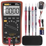Autoranging Multimeter Test for Temperature AC/DC Voltage, Current, Resistance, Continuity, Capacitance, Frequency,Diodes Transistors