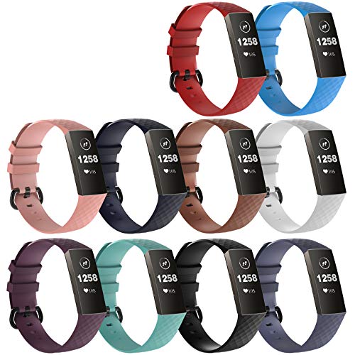 KingAcc [10 Pack] Waterproof Bands Compatible with Fitbit Charge Fitbit  Charge Charge Se Band, Sport