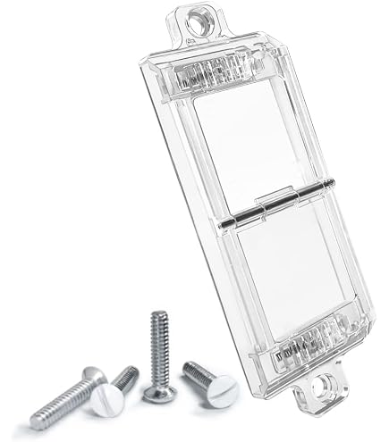 2-Pack Childproof Light Switch Cover – Tamper-Resistant Guard, Clear Transparent Design, Easy Adult Access, Screw Mount, For Rocker Switches