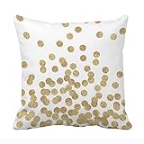 HLPPC AIMTOPPY Gold Glitter Dots Square Throw Pillow Case Cushion Cover Home Decor