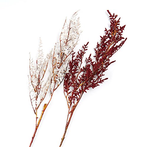 Factory Direct Craft Flocked Artificial Twig Sprays In Assorted Colors for Indoor Decor - 2 Sprays