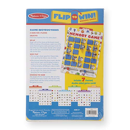 Melissa & Doug FliptoWin Memory Game, Travel Games, BungeeHinge