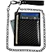 Minimalist Carbon Fiber RFID Blocking Anti-Theft Wallet w/ Removable Chain