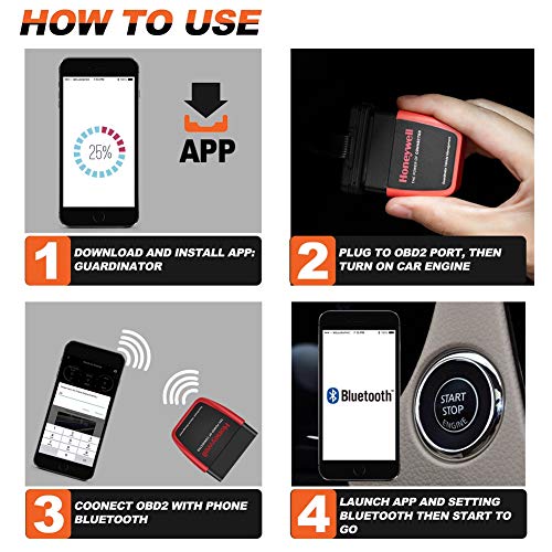 AUTDER Honeywell OBD2 Scanner Bluetooth 4.0 Car Code Reader Car Scanner Car Diagnostic Scanner Engine Analyzer for iOS & Android Devices