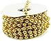 Firefly Imports Homeford MOT Pearls Plastic Beads Garland Ribbon, Gold, 8mm by 8-Yard