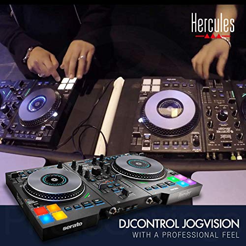 Hercules DJControl Jogvision + Headphones + Cables + Premium Accessory Bundle