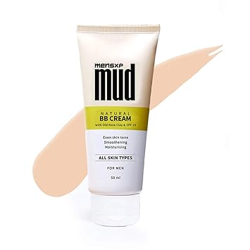 Mensxp Mud Natural BB Cream For Men For Even Skin Tone 50 ml, Skin Shade 027 - Medium Light