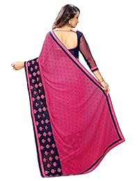 En línea Fayda Georgette Saree (Of221_Pink)