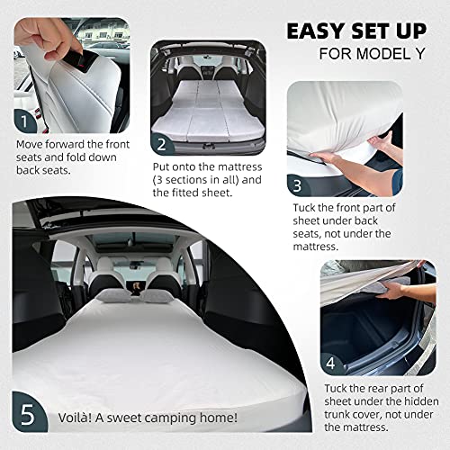 TESCAMP Camping Mattress ONLY for Tesla Model Y CertiPUR Memory Foam