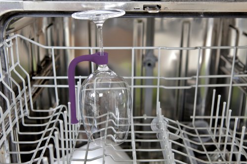 Quirky THR-1-CW1 Tether Stemware Saver Flexible Silicone Dishwasher Attachment - Thumbnail 2