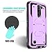 LG K8 Case, LG Escape 3 Case, LG Phoenix 2 Case, Venoro 2in1 High Impact Resistant Hybrid Dual Layer Hard Rugged Full-Body Slim Shockproof Phone Case Cover Shell (No Clip - Purple)