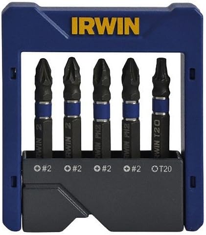 IRWIN1923433 Impact Screwdriver Pocket Bit PZ/PH/TX (Set of 5)