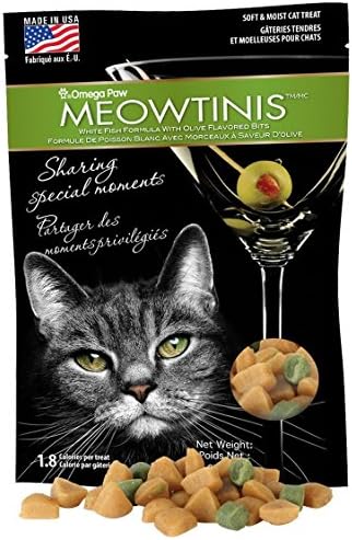Omega Paws Meowtinis Cat Treats, Small, 3-pack