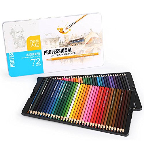 Mu Hui 72 Watercolour Pencils, Premium Art Drawing Sketch Pencils for Adults and Professionals