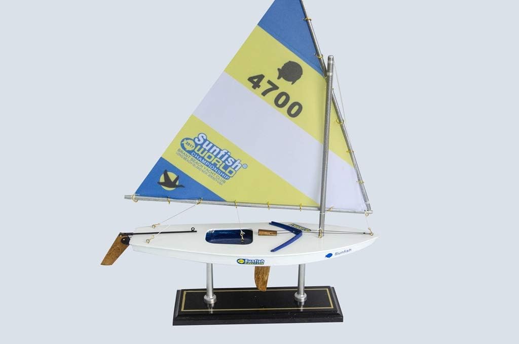 wooden sunfish sailboat