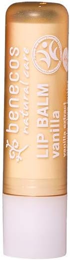 benecos Natural Lip Balm Vanilla Vegan 4.7g Organic Oils Shea Butter Cocoa