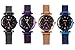Fungorgt Women's Analog Watch with Stainless Steel Mesh Band, 34mm Dial, 43g Weight, 8mm Thickness, Adjustable Band Length, Water Resistant, Magnetic Movement