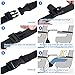 2Pack Foot Rest Airplane Travel Footrests Hammock, Under Desk Footrest for Office (Black)