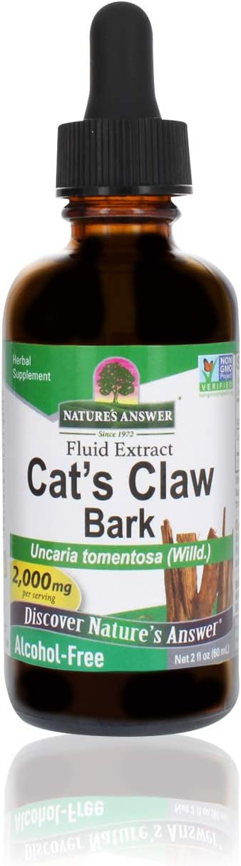 Amazon Com Nature S Answer Cat S Claw Inner Bark Supports Healthy Joint Muscle Function Gluten Free Alcohol Free Vegan Kosher Certified No Preservatives 2oz Health Personal Care