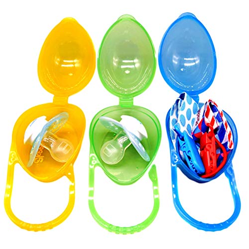 Baby Pacifier Case by Akeekah 3 Pack for Boys Soothie Pacifier