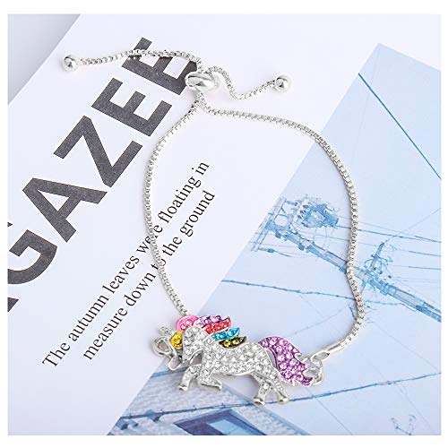 image for Hicdaw 7PCS Necklace for Unicorn Jewelry Set Include Bracelet Stud Ear
