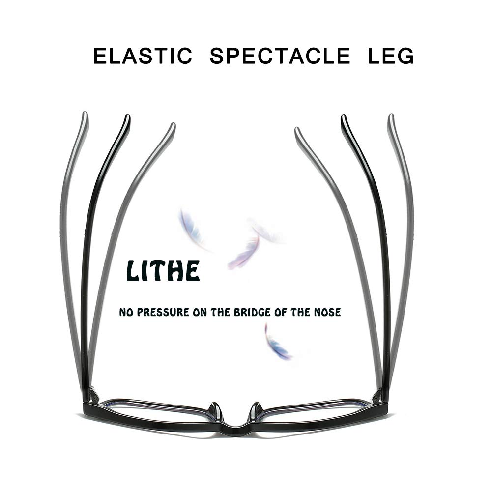 MYSNKU Blue Light Blocking Glasses Square Lightweight Eyeglasses Anti Blue Ray Computer Game Glasses (Coffee)