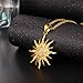 U7 Brand 2017 Big Flower Charm Necklace Rhinestone Crystal 18K Gold Plated Chain & Big Sun Flower Pendant for Women/Men