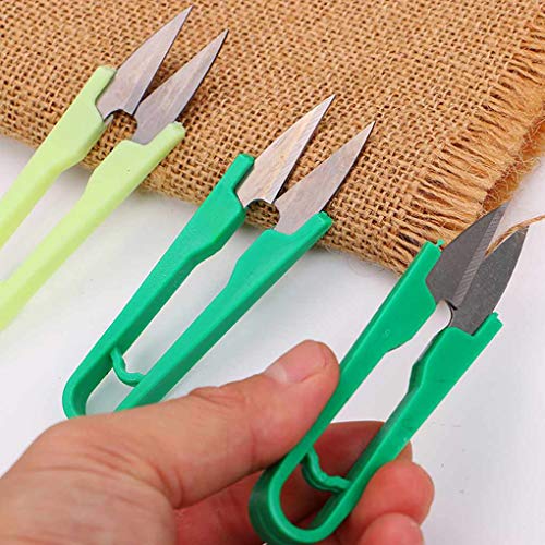 Zerama 6pcs Fabric Clothing Craft Tailor Mini Scissors Sewing Snip Yarn Thread Cutter U Shape Clippers Random Color - Thumbnail 3