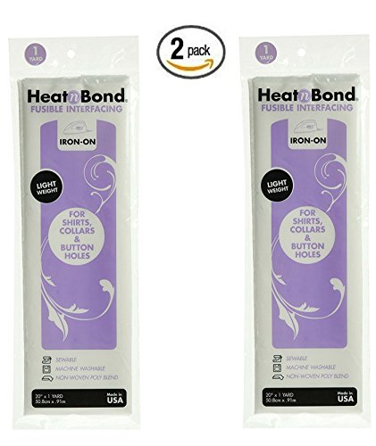 Thermoweb Heat'n Bond Light Weight Iron-On Fusible Interfacing-White 20"X36" 2 PACK