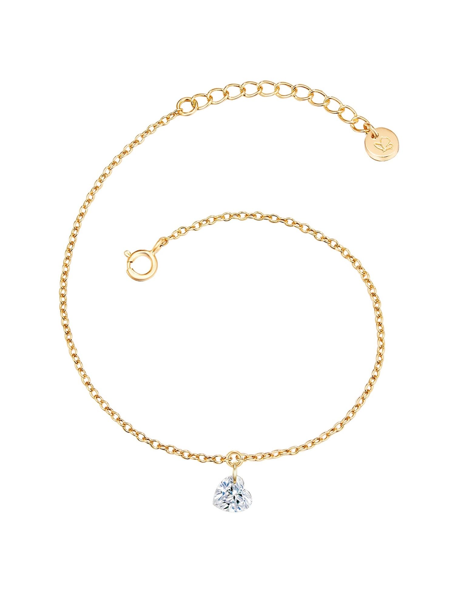 Glanzstücke München Female 925/- Sterling Silver Topaz Anchor Bracelet