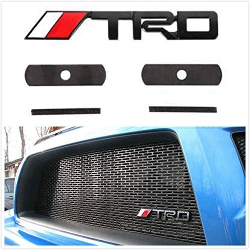 Black Metal Grill Mesh Grille Emblem Logo Decal Badge For Tacoma Tundra TRD