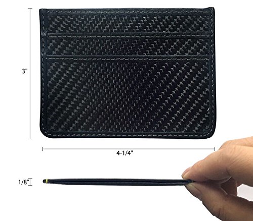 MGCFTan Money Clip Glossy Carbon Fiber wallet Credit Card Business Card Holder 3K twill Black