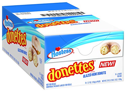 Hostess Donettes Mini Donuts, Glazed, 3.7 Ounce, 10 Count