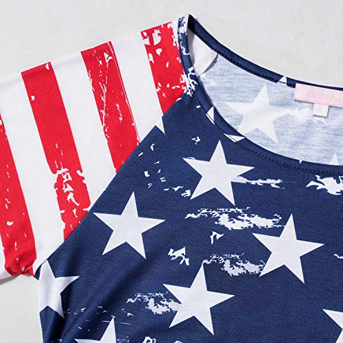 Bhome American Flag Maternity Bodycon Dress 4th of July Independence Day Pregnancy Dresses L