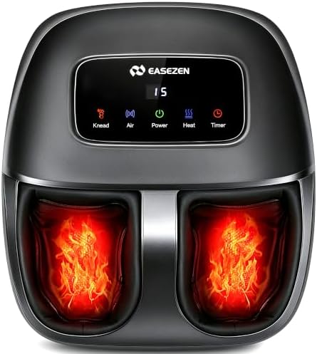 EaseZen Shiatsu Foot Massager with Heat & Remote, 2026 Upgraded Deep Kneading Foot Massager for Plantar Fasciitis, Neuropathy & Tired Feet, Fits Up to Size 14, Gifts for Women