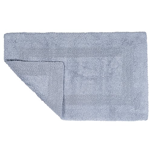 image for Cotton Bath Mat Set- 2 Piece 100 Percent Cotton Mats- Reversible, Soft