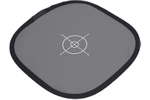 Double Sided Focus Board, 18 Gray White Balance Card for Photography, PU Leather Foldable with Carry Pouch, 30x30cm